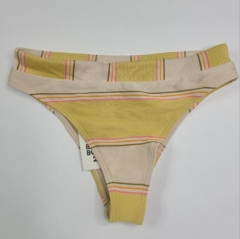 BILLABONG Yellow Maui Rider Ribbed Bikini Bottom - Picture 3 of 5